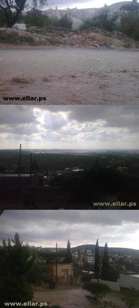 كميات كبيرة من الامطار سقطت على علار