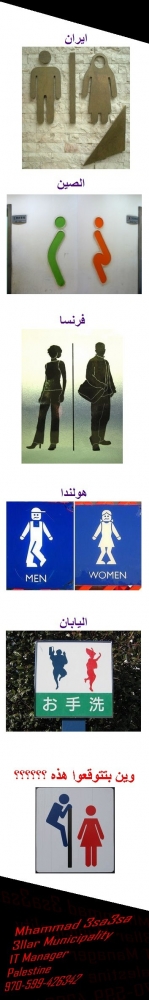 علامات دخول الحمام في بعض دول العالم